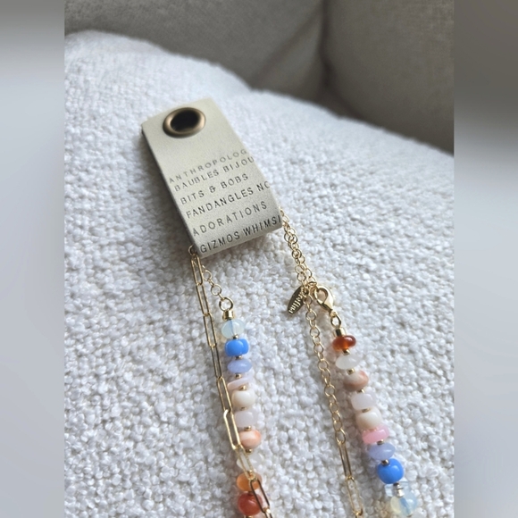 Anthropologie, Serefina, Beaded and Chain Link Necklace Set, Gold/Multi - NWT! - Picture 3 of 4